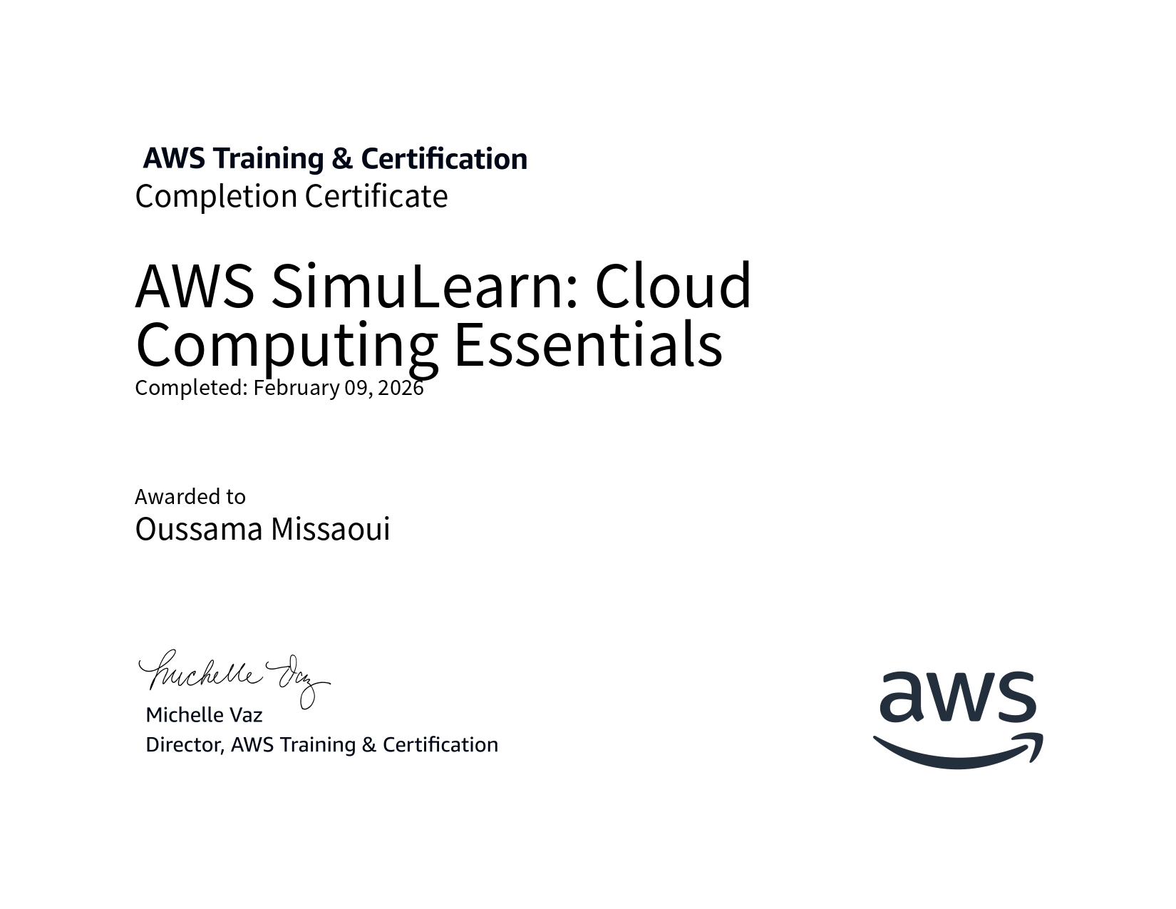 AWS SimuLearn: Cloud Computing Essentials